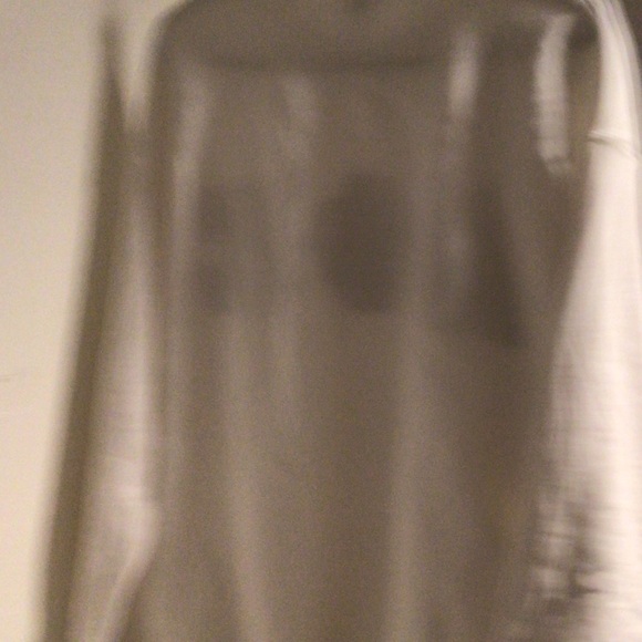 Gildan White Cowl Neck Sweater with Blue Accents - Picture 3 of 3